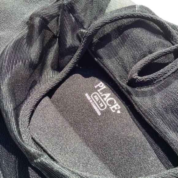 Children’s Place Floral Black Short Dress Size XXL 16 Juniors Formal Dance Frill - Picture 6 of 10